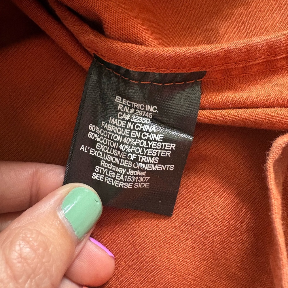 Orange Hooded Anorak Pullover Jacket - Picture 9 of 12
